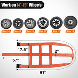 Nilight 2Pcs Tow Dolly Basket Straps with Flat Hook for 14 Inch-19 Inch Tires Car Heavy Duty Wheel 11128LBS Break Strength with 2 Axle for Trailer, view 2