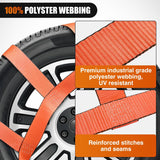 Nilight 2Pcs Tow Dolly Basket Straps with Flat Hook for 14 Inch-19 Inch Tires Car Heavy Duty Wheel 11128LBS Break Strength with 2 Axle for Trailer, view 3