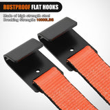 Nilight 2Pcs Tow Dolly Basket Straps with Flat Hook for 14 Inch-19 Inch Tires Car Heavy Duty Wheel 11128LBS Break Strength with 2 Axle for Trailer, view 6