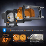 Nilight 3 Inch 1070LM Amber DRL Flood LED Pods (Pair), view 4