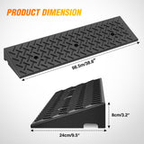 Nilight 3.2 Inch Rise Curb Ramps, Heavy Duty Rubber Driveway Threshold Shed Ramp for Sidewalk Cars Lawn Mower Wheelchairs Motorcycles, 3300lbs Load Capacity, view 2