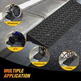 Nilight 3.2 Inch Rise Curb Ramps, Heavy Duty Rubber Driveway Threshold Shed Ramp for Sidewalk Cars Lawn Mower Wheelchairs Motorcycles, 3300lbs Load Capacity, view 3