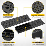 Nilight 3.2 Inch Rise Curb Ramps, Heavy Duty Rubber Driveway Threshold Shed Ramp for Sidewalk Cars Lawn Mower Wheelchairs Motorcycles, 3300lbs Load Capacity, view 5
