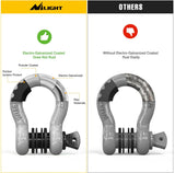 Nilight 3/4 Inch D Ring Anti-Theft Shackle Tow Hook Jeep Truck SUV ATV UTV | Off Road Recovery Gear 19T 41,887 lbs Break Strength 4.75T WLL Rust-Resistant Anti-Rattle Isolators Heavy Duty Grey 2pack, view 3