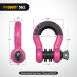 Nilight 3/4 inch D-Ring Shackle Fuchsia (Pair), view 2