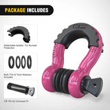 Nilight 3/4 inch D-Ring Shackle Fuchsia (Pair), view 4