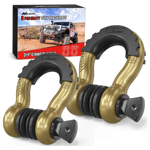 Nilight 3/4 inch D-Ring Shackle Gold (Pair)