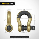 Nilight 3/4 inch D-Ring Shackle Gold (Pair), view 2