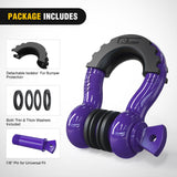 Nilight 3/4 inch D-Ring Shackle Purple (Pair), view 4