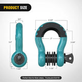 Nilight 3/4 inch D-Ring Shackle Teal (Pair), view 2