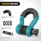 Nilight 3/4 inch D-Ring Shackle Teal (Pair), view 4