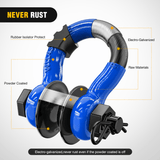 Nilight 3/4 inch D-Ring Shackle with Towing Pulley Blue (Pair), view 6