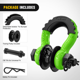 Nilight 3/4 inch D-Ring Shackle with Towing Pulley Green (Pair), view 3