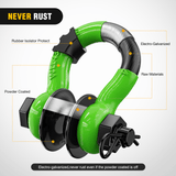 Nilight 3/4 inch D-Ring Shackle with Towing Pulley Green (Pair), view 6