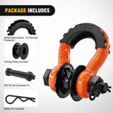 Nilight 3/4 inch D-Ring Shackle with Towing Pulley Orange (Pair), view 3