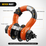 Nilight 3/4 inch D-Ring Shackle with Towing Pulley Orange (Pair), view 6