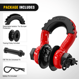 Nilight 3/4 inch D-Ring Shackle with Towing Pulley Red (Pair), view 3