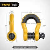 Nilight 3/4 inch D-Ring Shackle Yellow (Pair), view 2