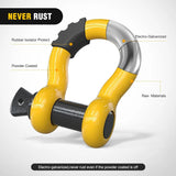 Nilight 3/4 inch D-Ring Shackle Yellow (Pair), view 3