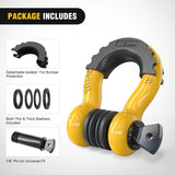 Nilight 3/4 inch D-Ring Shackle Yellow (Pair), view 4