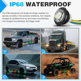 Nilight 3/4 Inch Dual Color Marker Light 10PCS Amber to Green Turn Signal Auxiliary Side Marker Clearance Indicator Bullet Lights 3 Plug IP68 Waterproof for Trailer Truck Pickup Camper RV ATV UTV Van Bus, view 6