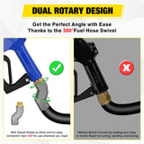 Nilight 3/4 Inch NPT Fuel Hose Swivel, 360 Rotating Connector for Fuel Transfer Hose Nozzle Pump Diesel Gasoline Kerosene, view 2