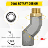 Nilight 3/4 Inch NPT Fuel Hose Swivel, 360 Rotating Connector for Fuel Transfer Hose Nozzle Pump Diesel Gasoline Kerosene, view 3