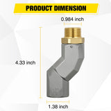 Nilight 3/4 Inch NPT Fuel Hose Swivel, 360 Rotating Connector for Fuel Transfer Hose Nozzle Pump Diesel Gasoline Kerosene, view 4
