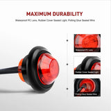 Nilight 3/4 inch Amber Red Round LED Marker Lights (10 Pcs), view 3