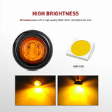 Nilight 3/4 inch Amber Red Round LED Marker Lights (10 Pcs), view 4