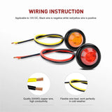 Nilight 3/4 inch Amber Red Round LED Marker Lights (10 Pcs), view 6