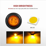 Nilight 3/4 inch Amber Round LED Marker Lights (10 Pcs), view 4