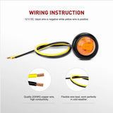 Nilight 3/4 inch Amber Round LED Marker Lights (10 Pcs), view 5