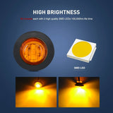 Nilight 3/4 inch Amber Round LED Marker Lights (50 Pcs), view 4