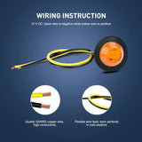 Nilight 3/4 inch Amber Round LED Marker Lights (50 Pcs), view 5