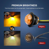 Nilight 3/4 inch Amber Round LED Marker Lights (50 Pcs), view 6