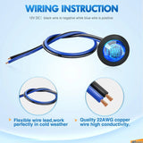 Nilight 3/4 inch Blue Round LED Marker Lights (10 Pcs), view 3