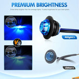 Nilight 3/4 inch Blue Round LED Marker Lights (10 Pcs), view 4