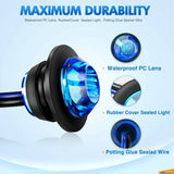 Nilight 3/4 inch Blue Round LED Marker Lights (10 Pcs), view 5