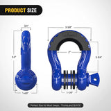 Nilight 3/4 inch D-Ring Shackle Blue (Pair), view 2