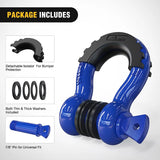 Nilight 3/4 inch D-Ring Shackle Blue (Pair), view 3