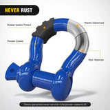 Nilight 3/4 inch D-Ring Shackle Blue (Pair), view 4