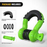 Nilight 3/4 inch D-Ring Shackle Green (Pair), view 3