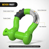 Nilight 3/4 inch D-Ring Shackle Green (Pair), view 4