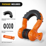 Nilight 3/4 inch D-Ring Shackle Orange (Pair), view 3
