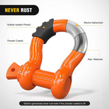 Nilight 3/4 inch D-Ring Shackle Orange (Pair), view 6