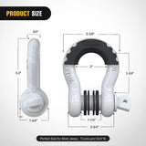 Nilight 3/4 inch D-Ring Shackle White (Pair), view 2