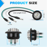 Nilight 3/4Inch Dual Color Marker Light 10PCS Green to White Auxiliary Side Marker Bullet Clearance Indicator Lights 3 Plug Connector IP68 Waterproof for Trailer Truck Pickup Camper RV ATV UTV Van Bus, view 2