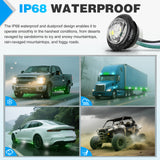 Nilight 3/4Inch Dual Color Marker Light 10PCS Green to White Auxiliary Side Marker Bullet Clearance Indicator Lights 3 Plug Connector IP68 Waterproof for Trailer Truck Pickup Camper RV ATV UTV Van Bus, view 6