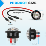 Nilight 3/4Inch Dual Color Marker Light 10PCS Red to White Brake Auxiliary Side Marker Clearance Indicator Bullet Lights 3 Plug IP68 Waterproof for Trailer Truck Pickup Camper RV ATV UTV Van Bus, view 2